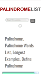 Mobile Screenshot of palindromelist.net